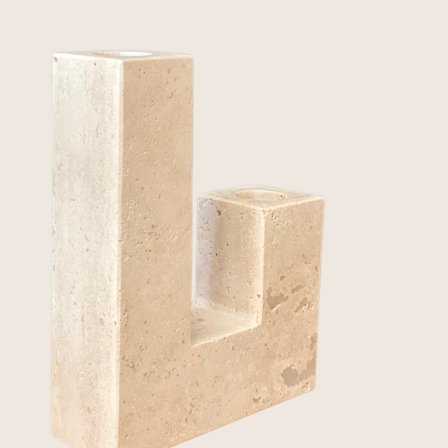 Singapore Travertine Candle Holder