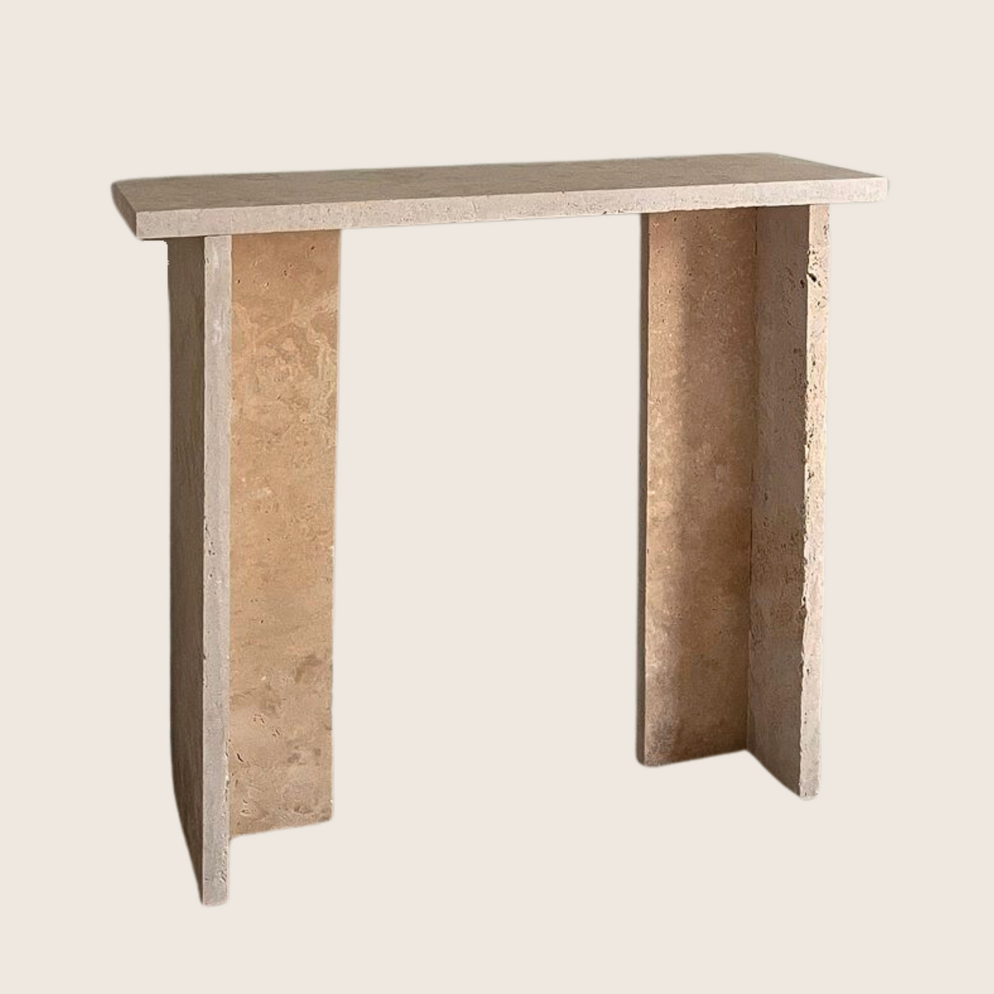 Prague Travertine Console Table