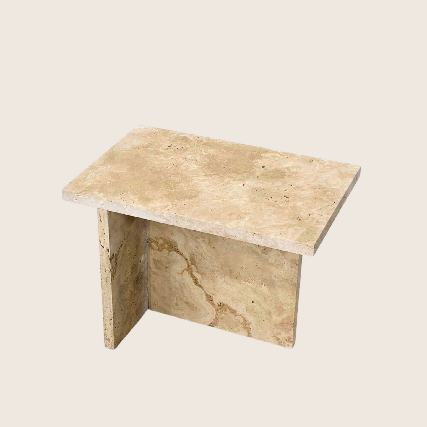 Prague Travertine Side Table