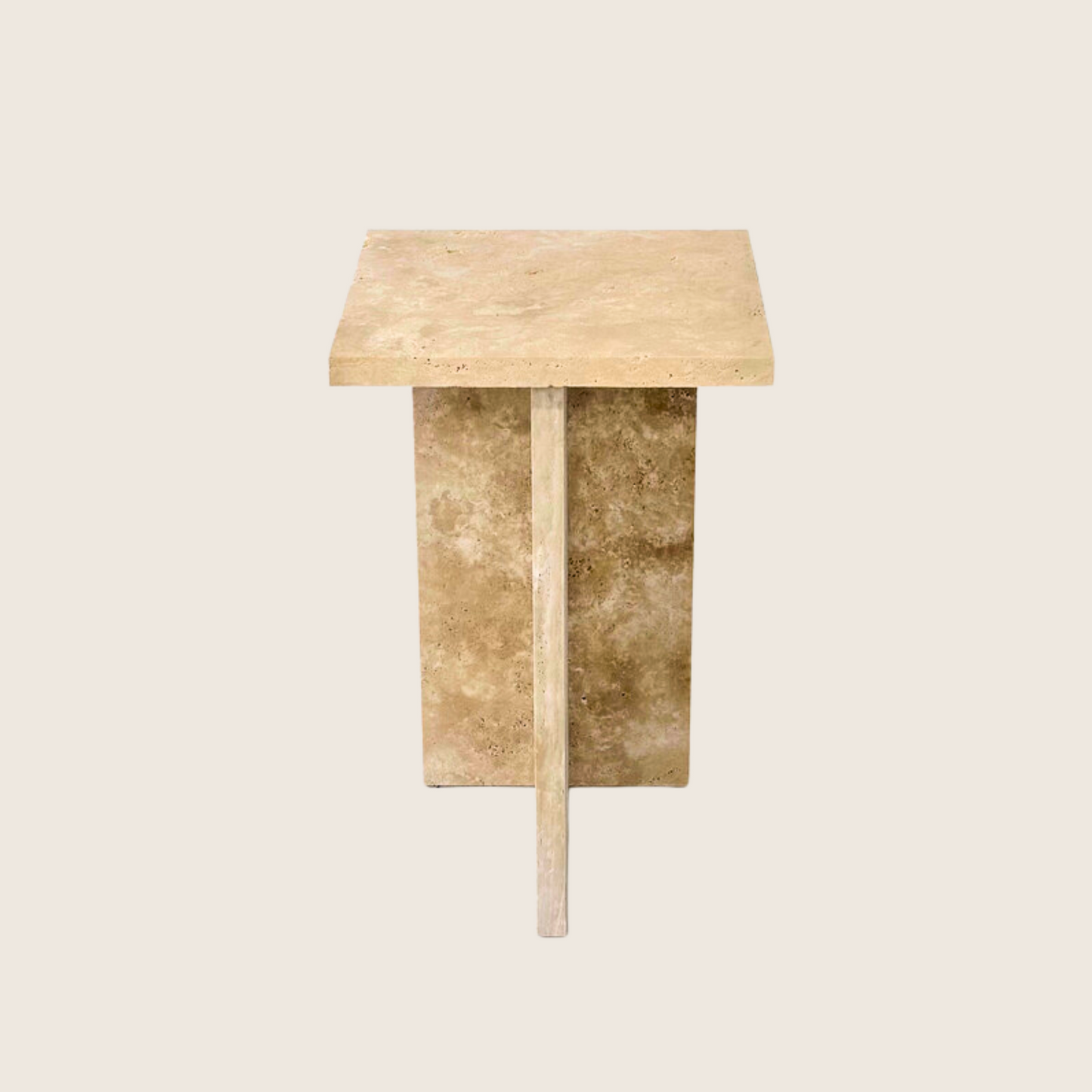 Prague Travertine Side Table