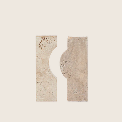 Santorini Travertine Bookends