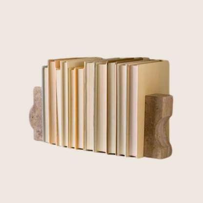 Santorini Travertine Bookends