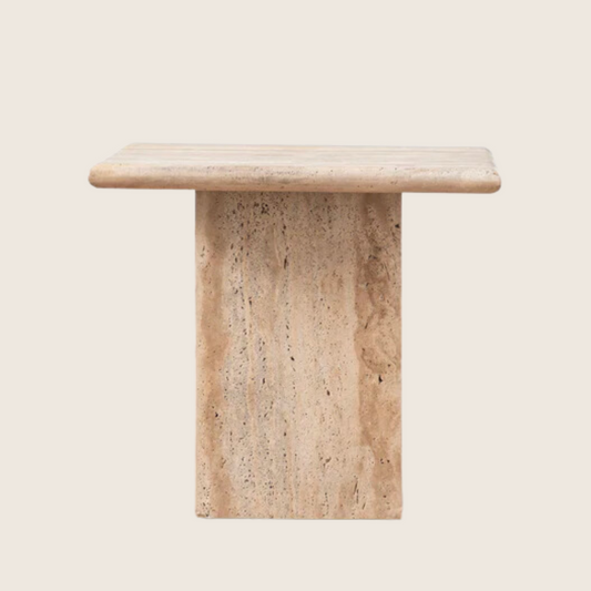 Sydney Travertine Side Table