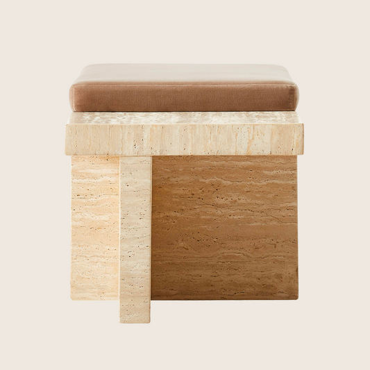 Prague Travertine Bench