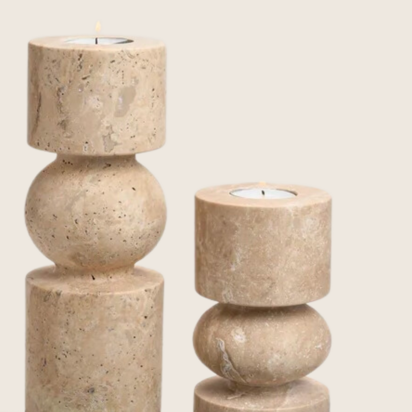 Kyoto Travertine Candle Holder